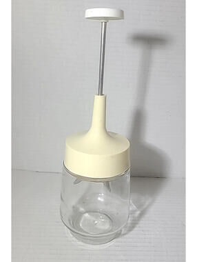 Vintage Gemco Glass Hand Press Nut Food Chopper Dicer Cream Top Retro Stainless